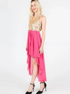 Solada Vestito lungo sul retro con paillettes