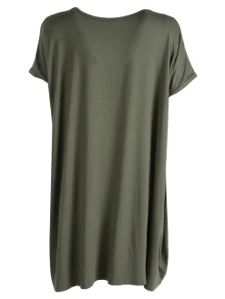 Solada Vestito maxi da donna a maniche corte con taschini - militare