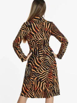 Solada Vestito midi donna con stampa animalier