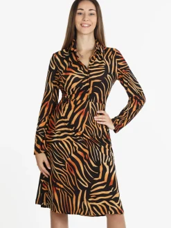 Solada Vestito midi donna con stampa animalier
