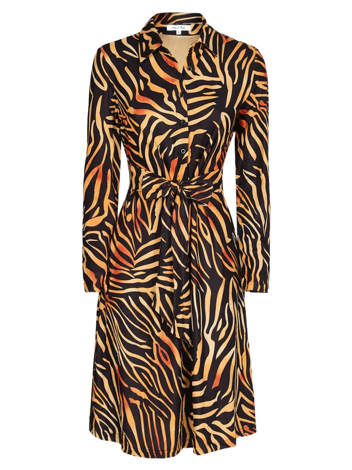 Solada Vestito midi donna con stampa animalier