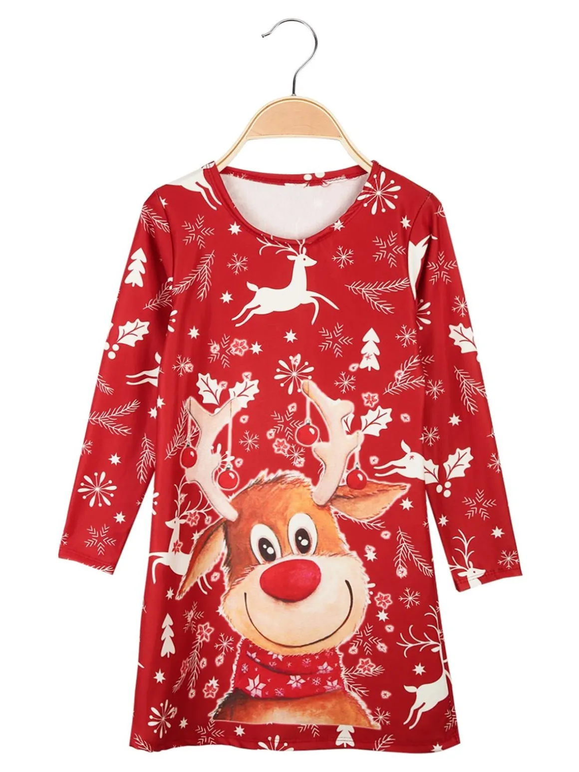 Solada Vestito Natalizio da bambina a manica lunga