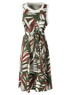 Solada Vestito smanicato da donna con stampe - verde