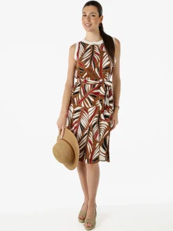 Solada Vestito smanicato da donna con stampe - cammello