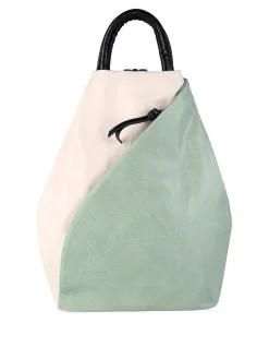 Solada Zaino da donna in ecopelle bicolore - acqua marina