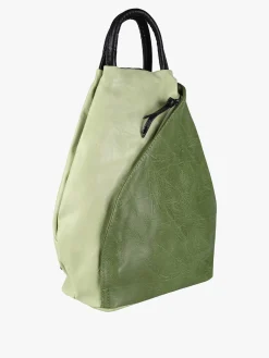 Solada Zaino da donna in ecopelle bicolore - verde