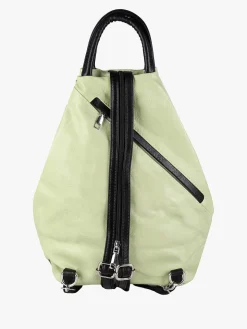 Solada Zaino da donna in ecopelle bicolore - verde