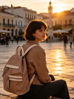 Solada Zaino donna in ecopelle - panna
