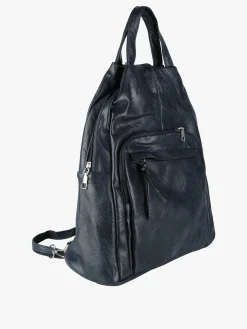 Solada Zaino in ecopelle da donna - blu scuro
