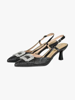 Soleil Slingback donna gioiello aperte dietro con cinturino alla caviglia con fibbia - nero