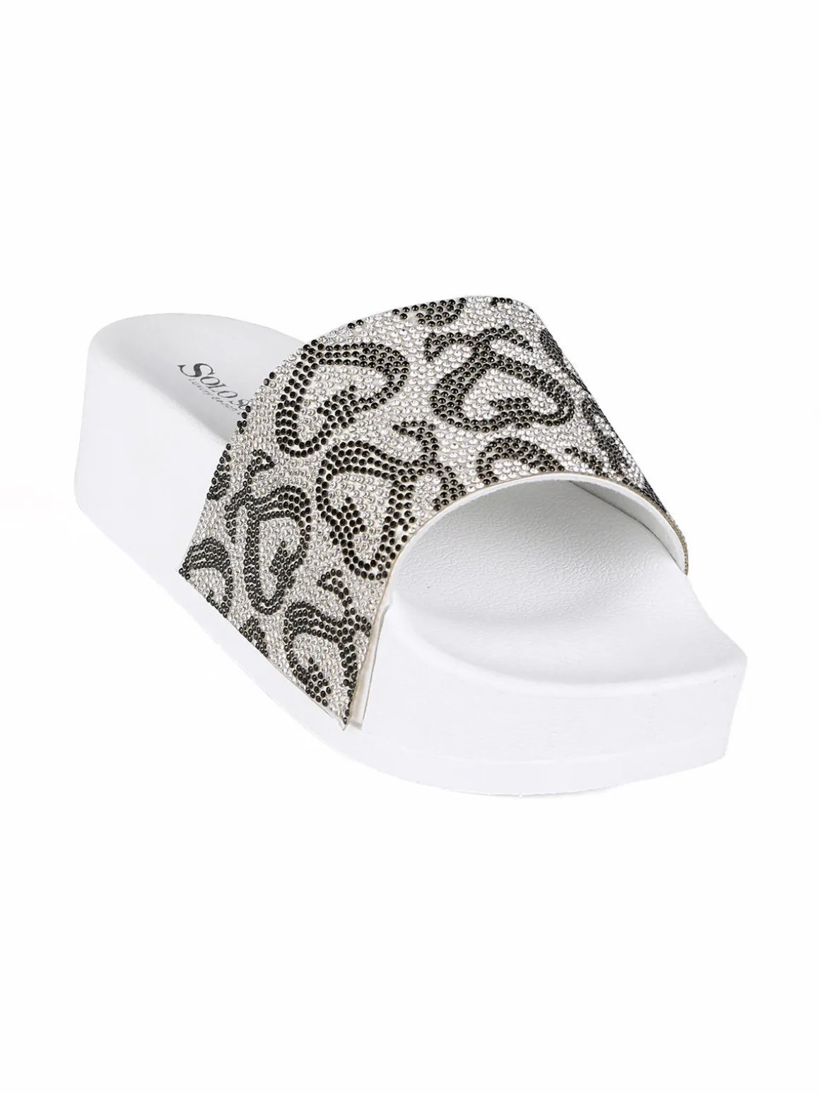 Solo Soprani Ciabatte donna con platform e strass