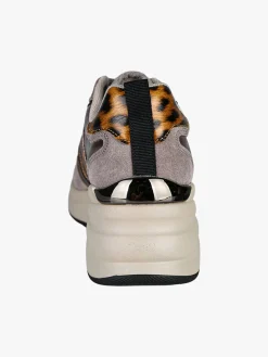 Solo Soprani Sneakers donna con zeppa e dettagli animalier - taupe