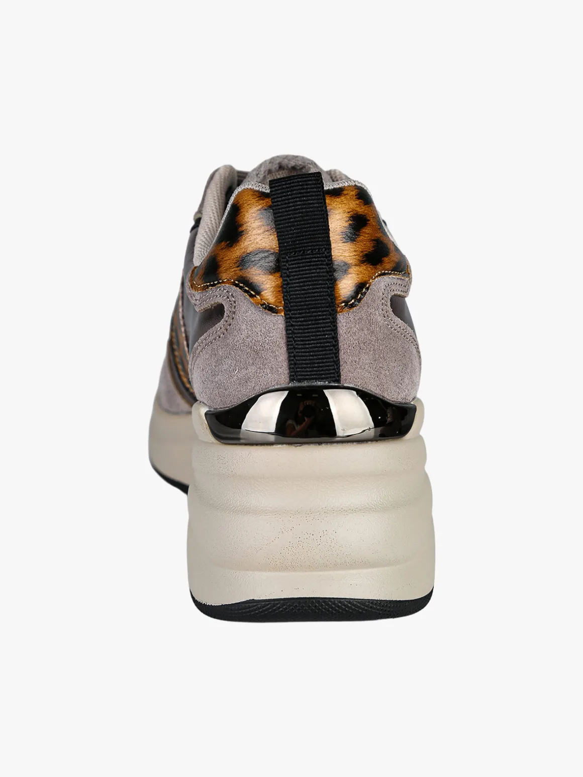 Solo Soprani Sneakers donna con zeppa e dettagli animalier - taupe