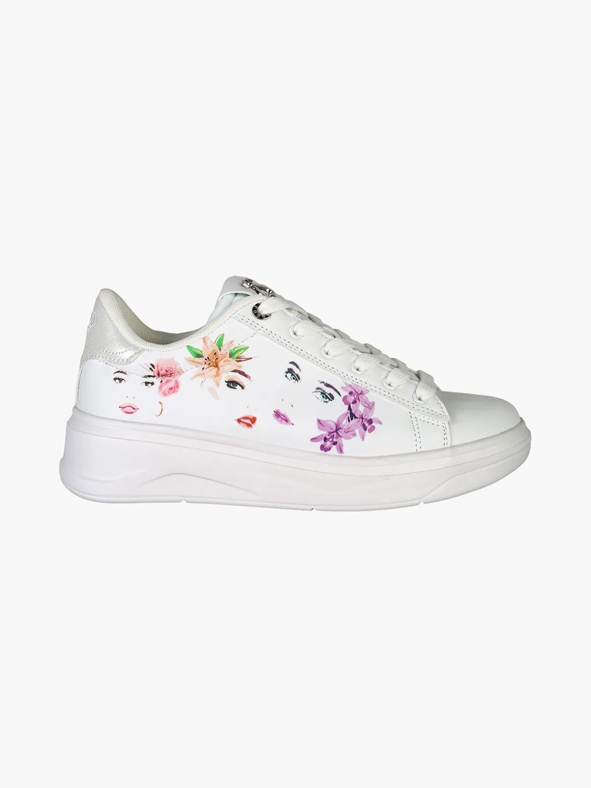 Solo Soprani Sneakers donna con stampa floreale e suola alta