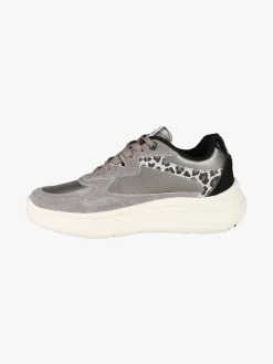 Solo Soprani Sneakers donna in pelle con dettagli animalier e platform - taupe
