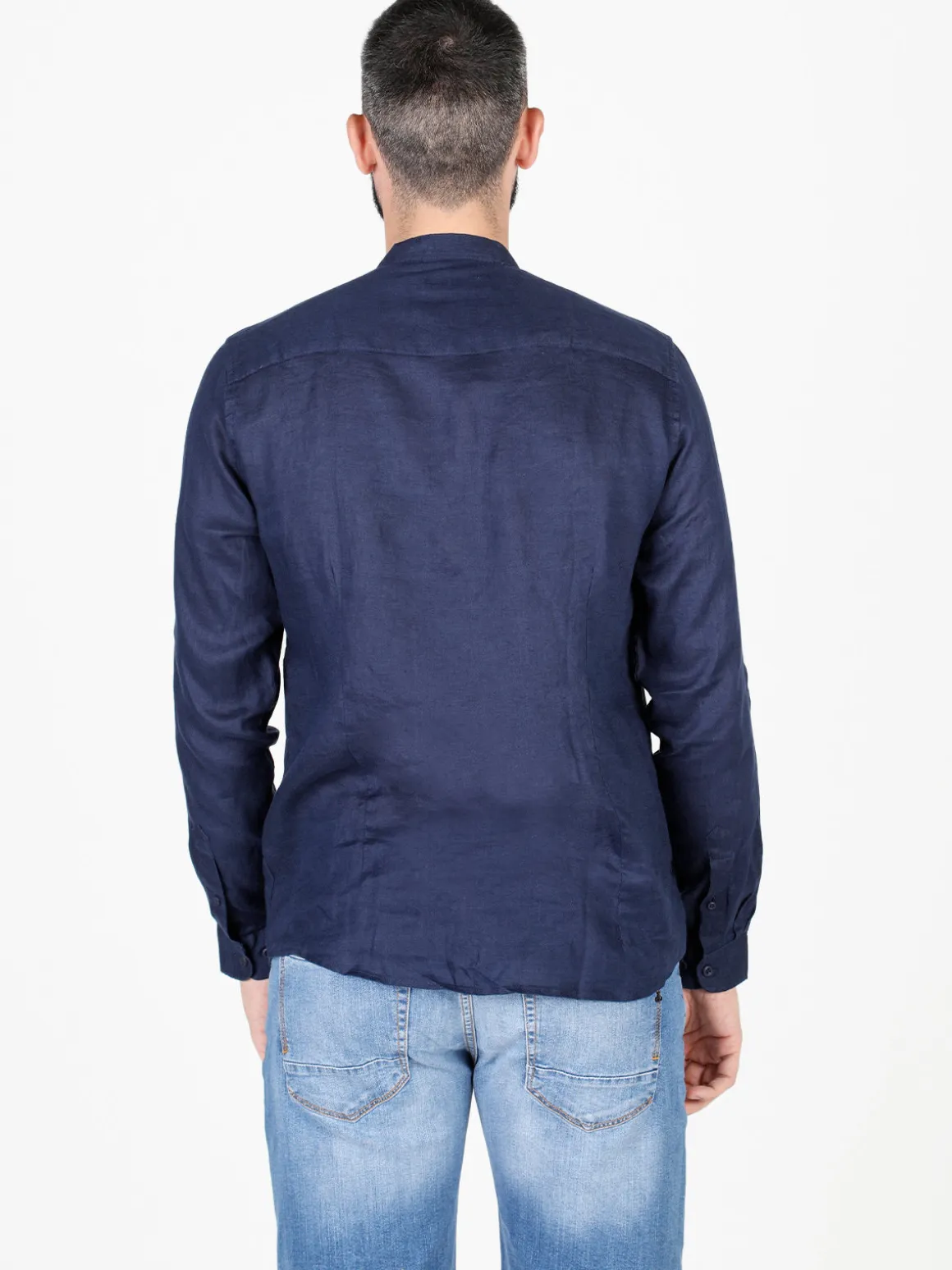 S.O.S Store Of Shirt Camicia in lino da uomo a maniche lunghe