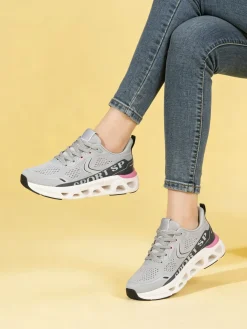 Sport Sneakers donna sportive in maglia - grigio