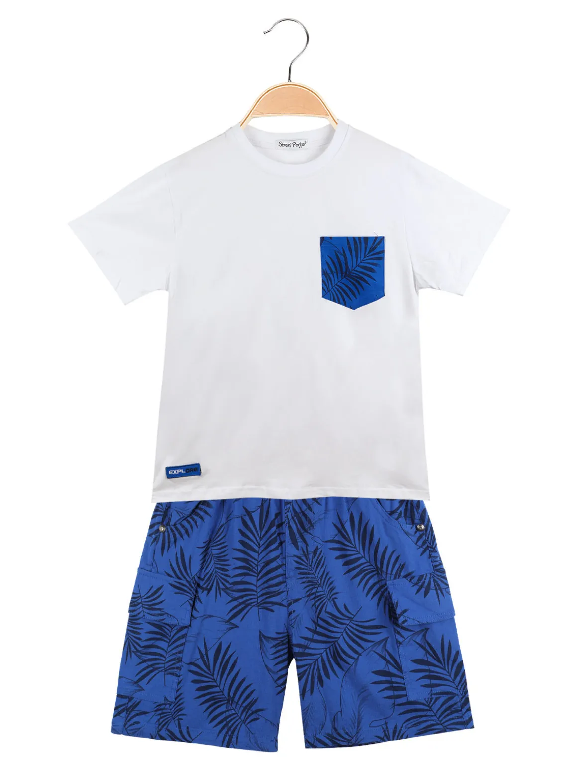 Street Porter Completo corto 2 pezzi da bambino con bermuda cargo