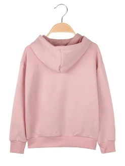 Street Porter Felpa da bambina con cappuccio e zip - rosa