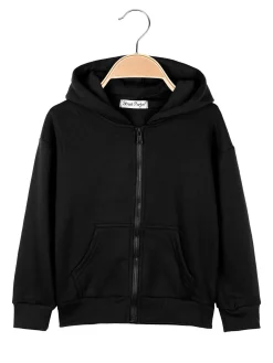 Street Porter Felpa da bambini con cappuccio e zip - nero