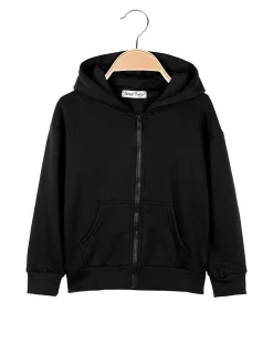 Street Porter Felpa da bambini con cappuccio e zip - nero