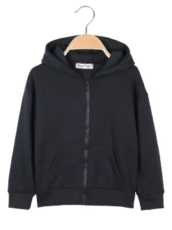 Street Porter Felpa da bambini con cappuccio e zip - blu scuro