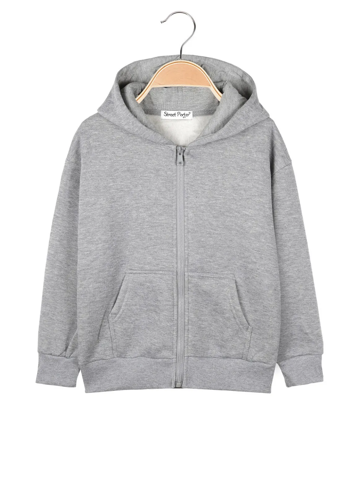 Street Porter Felpa da bambini con cappuccio e zip - grigio