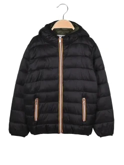Street Porter Piumino da ragazzo con cappuccio - nero