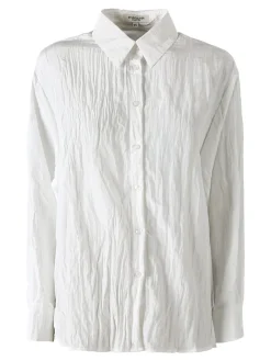 Studio Eleven Collection Camicia oversize da donna a maniche lunghe - bianco