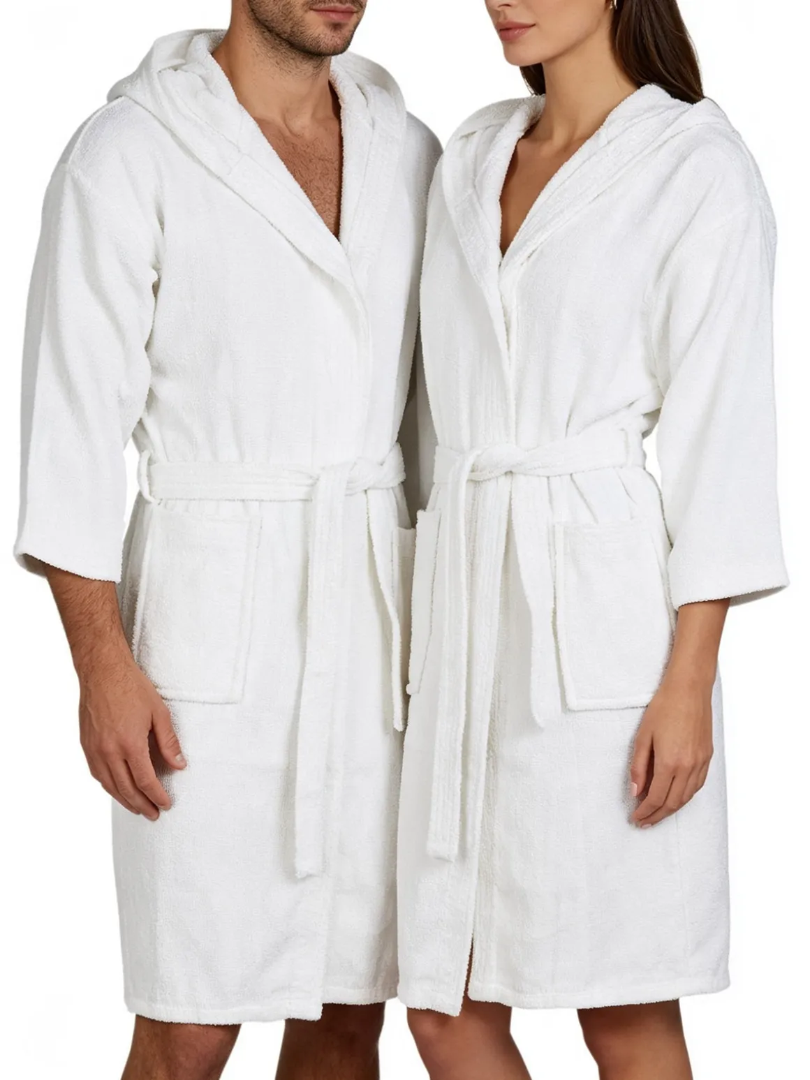€ Style Accappatoio in spugna di cotone con cappuccio