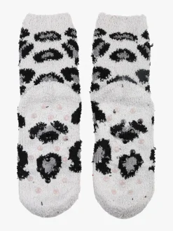 Stylosa Calze donna antiscivolo maculate - grigio chiaro