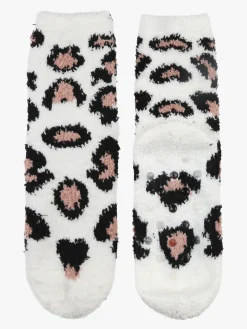 Stylosa Calze donna antiscivolo maculate - bianco