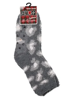 Stylosa Calze donna antiscivolo maculate - grigio