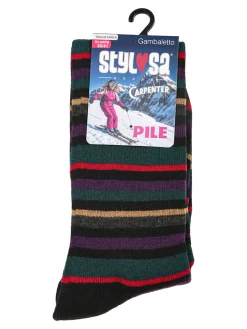 Stylosa Calze lunghe da donna in pile - nero