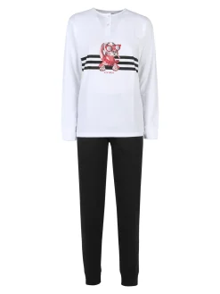 Stylosa Pigiama lungo da donna in cotone