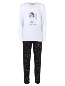 Stylosa Pigiama lungo da donna in cotone
