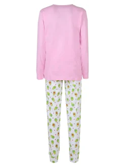 Stylosa Pigiama lungo da donna in cotone con stampe
