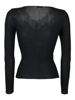 Sublyme Maglietta donna cashmere con pizzo