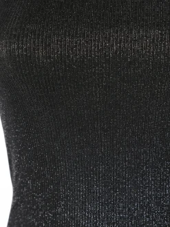 Sublyme Top donna a costine in lurex - nero