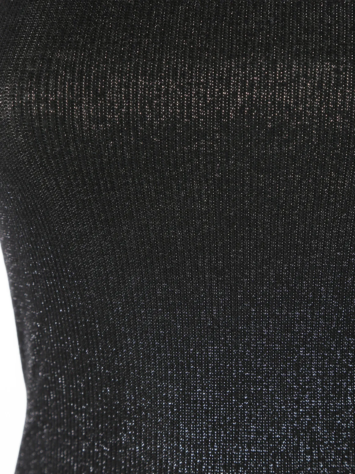 Sublyme Top donna a costine in lurex - nero