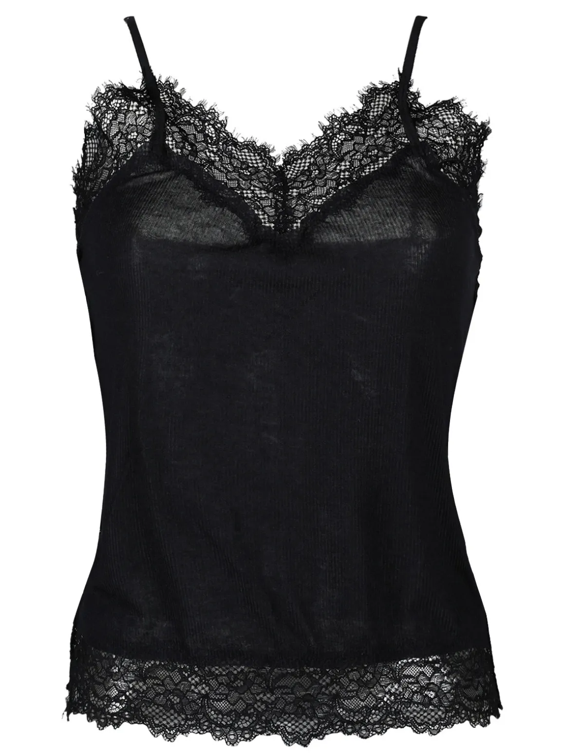 Sublyme Top donna in cashmere ultra light con pizzo