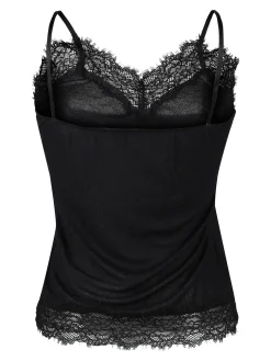 Sublyme Top donna in cashmere ultra light con pizzo