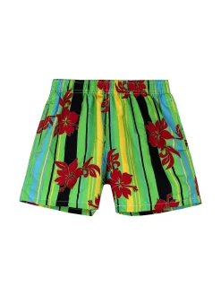 Sun & Beach Boxer da mare a fiori per bambino