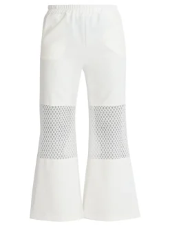 Sun Sun Pantaloni donna a zampa con dettaglio a rete