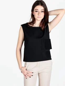 Sun Sun Top donna oversize in misto cotone