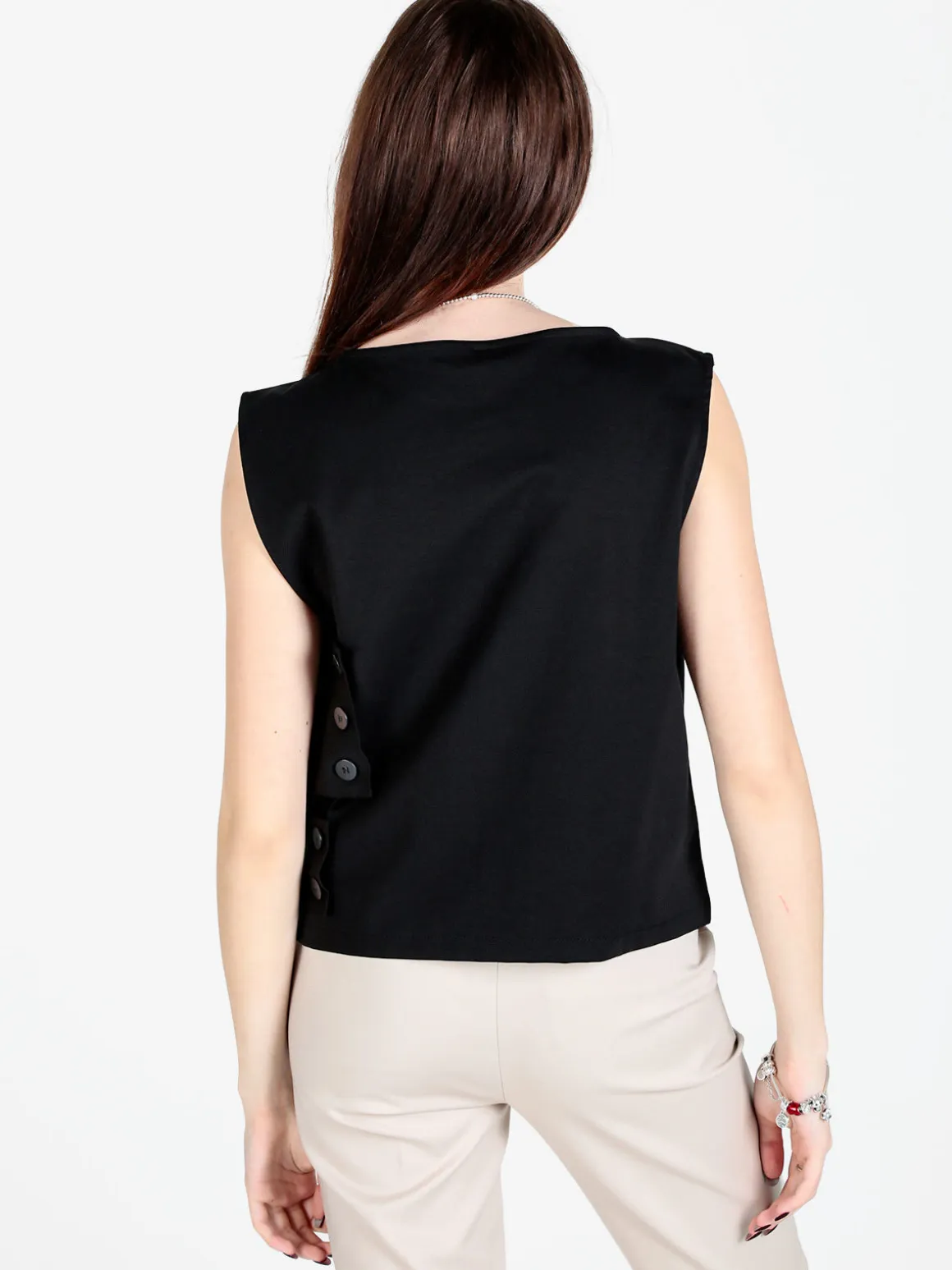Sun Sun Top donna oversize in misto cotone