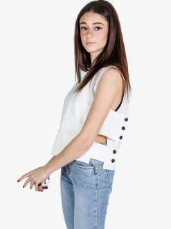 Sun Sun Top donna oversize in misto cotone