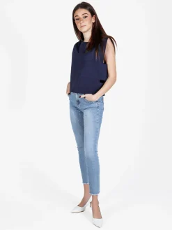 Sun Sun Top donna oversize in misto cotone