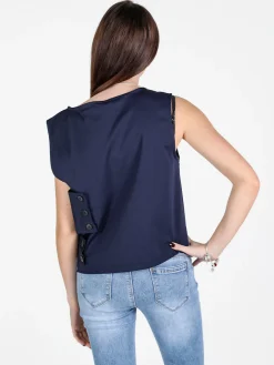 Sun Sun Top donna oversize in misto cotone