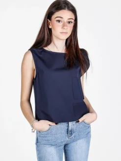 Sun Sun Top donna oversize in misto cotone